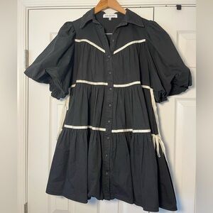 Sofie the Label Black Puff Sleeve Dress Size M